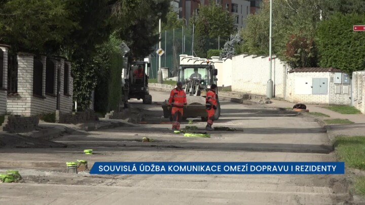 Souvislá údržba komunikace na Praze 15 omezí dopravu i rezidenty