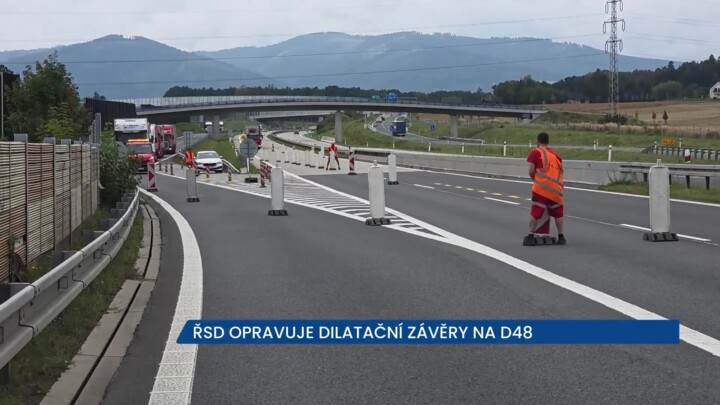 Na dálničním mostu na D48 nad Třanovicemi nechává ŘSD opravit dilatační závěry