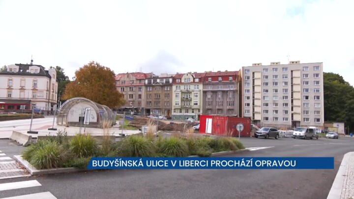 Budyšínská ulice v Liberci prochází opravou, řidiči projedou jen směrem do centra