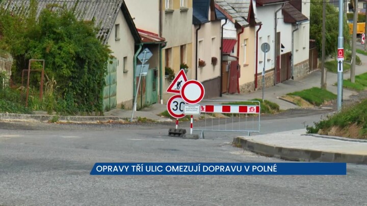 V Polné probíhají opravy tří ulic, které omezují dopravu