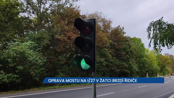 Oprava mostu na I/27 v Žatci brzdí řidiče
