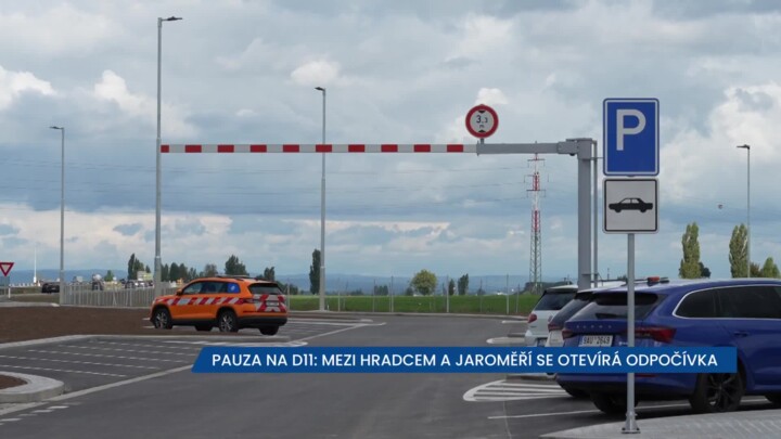 Pauza pro unavené řidiče na D11. Mezi Hradcem a Jaroměří se otevřela nová odpočívka