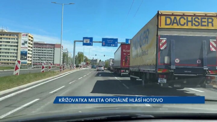 Křižovatka Mileta v Hradci Králové oficiálně hlásí hotovo