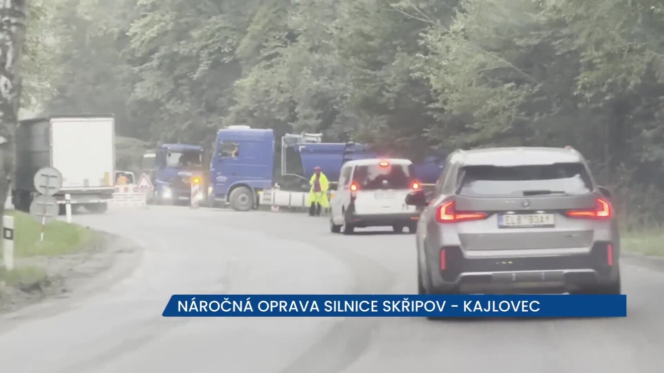 Na Opavsku pokračuje náročná oprava vozovky. Provoz řídí semafory ...