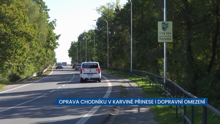 V Karviné čekejte dopravní omezení kvůli opravě chodníku na Bohumínské ulici