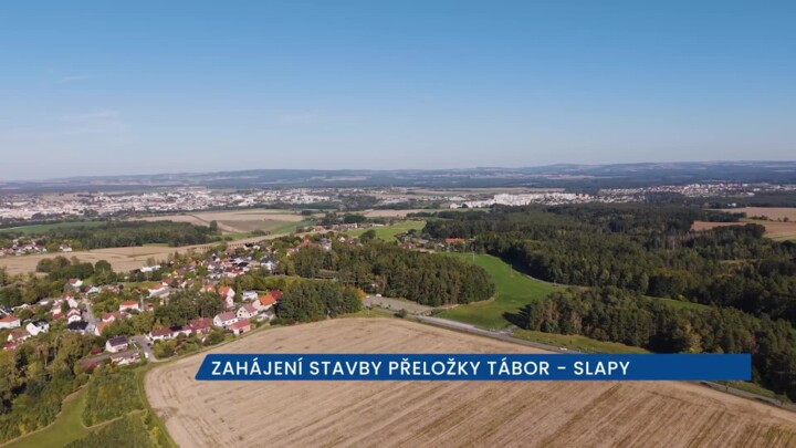 Začala stavba silnice mezi Táborem a Slapy, obchvat města uleví hned několika čtvrtím