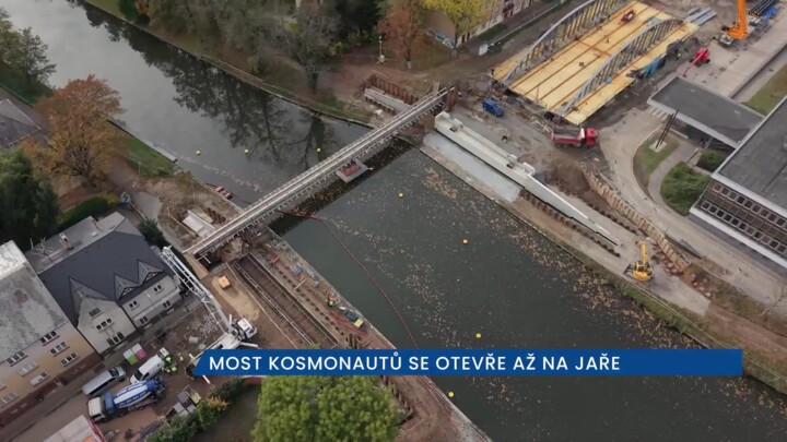 Nový Most Kosmonautů v Českých Budějovicích bude hotový až začátkem jara